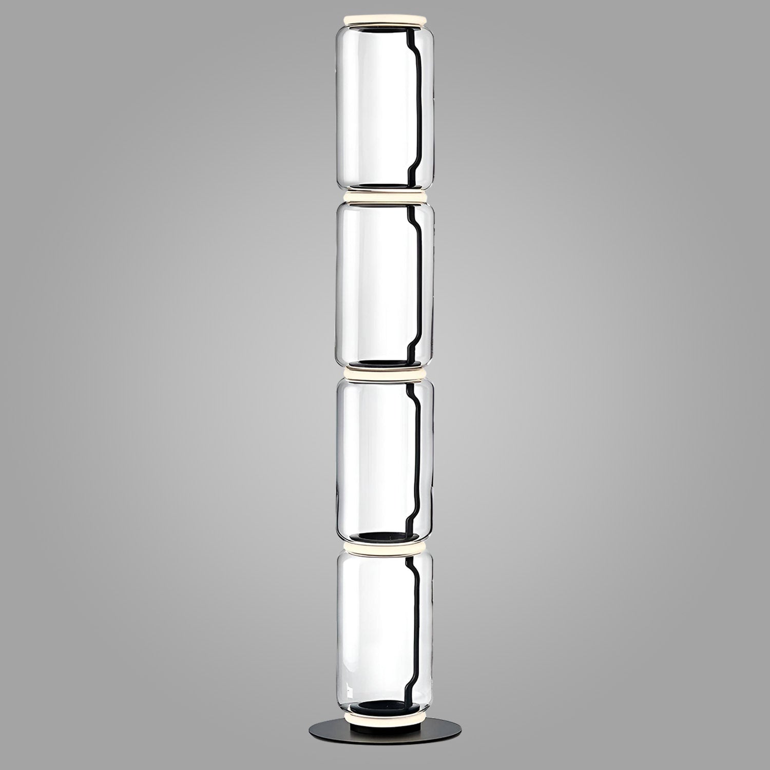 Luminous Columnar Glass Tower Floor lamp