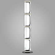 Luminous Columnar Glass Tower Floor lamp