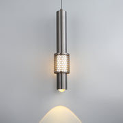 Cylindrical Hollow Mesh Pendant Light