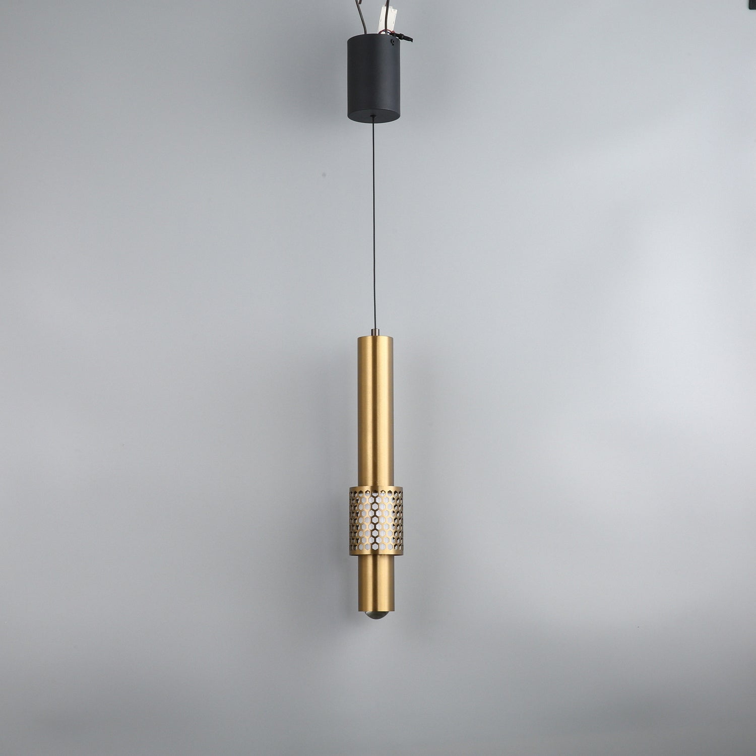 Cylindrical Hollow Mesh Pendant Light