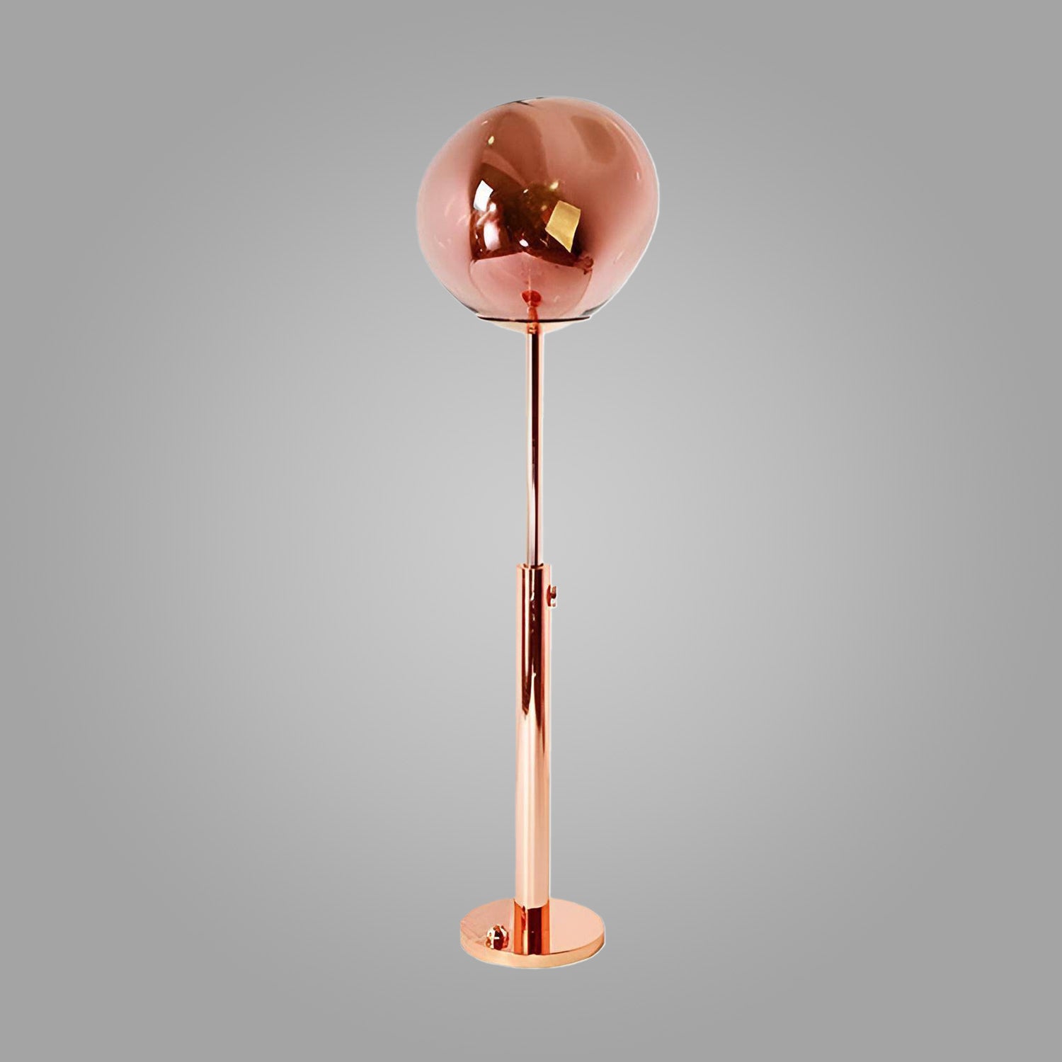 Copper Gleam Orb Floor Lamp