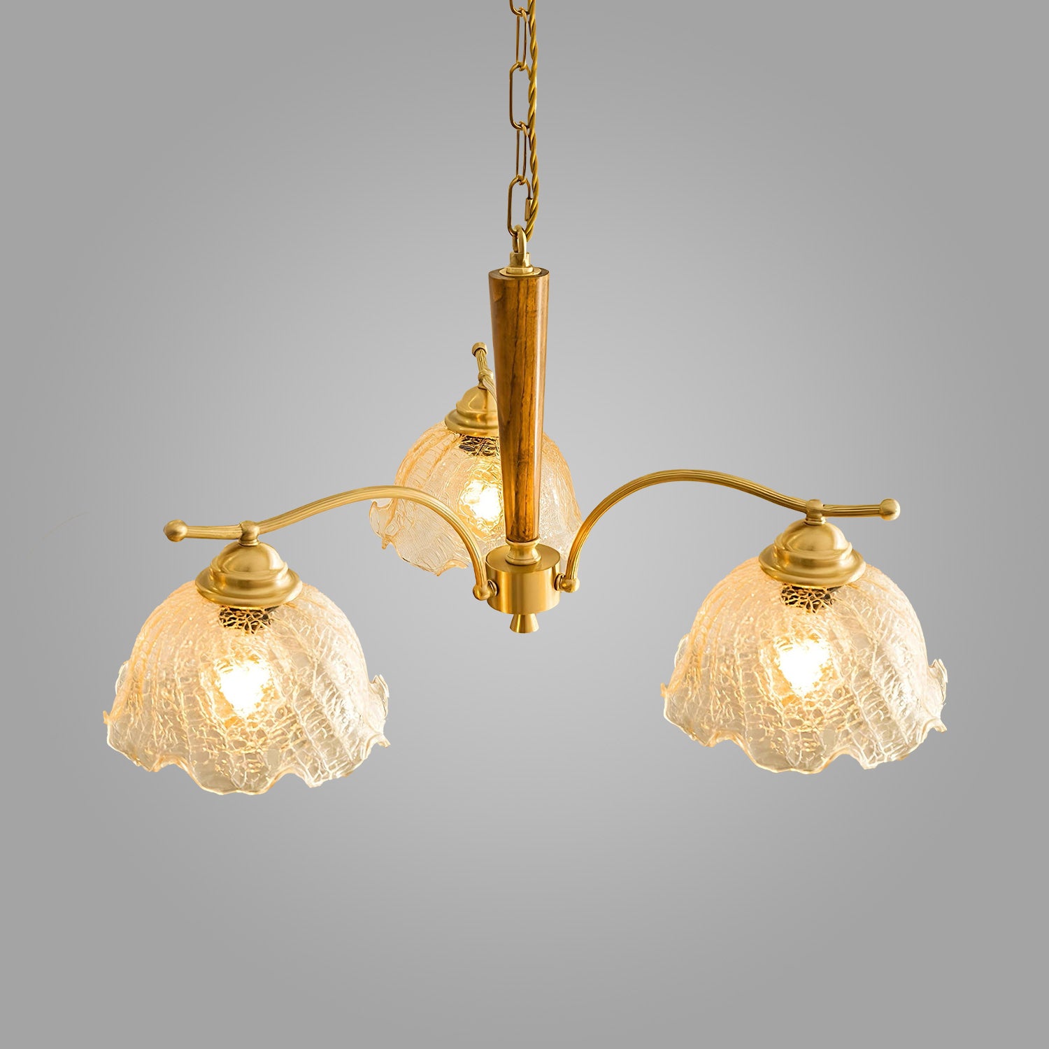 Golden Petal Glow Chandelier