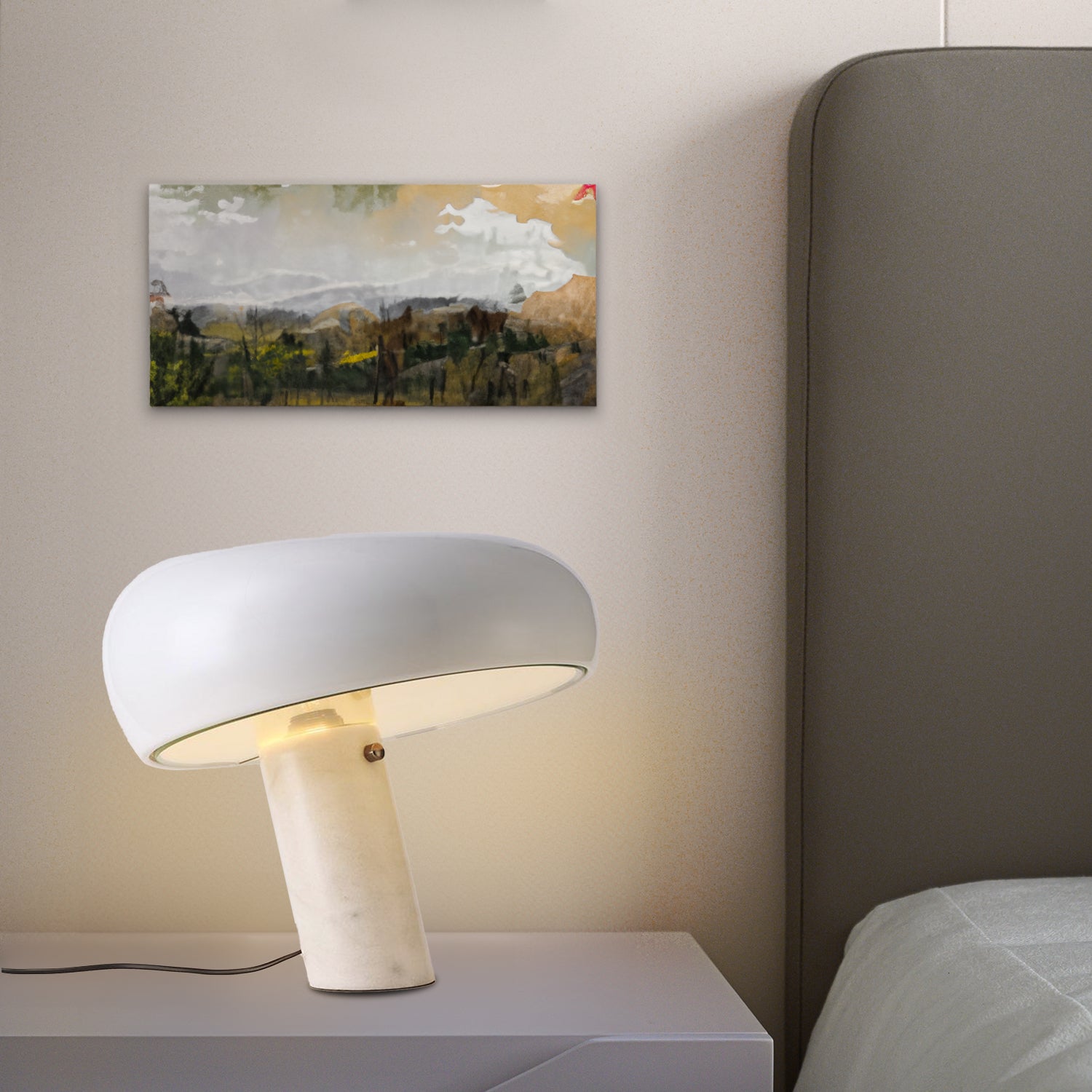 Sleek Silhouette Marble Table Lamp