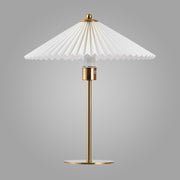 Golden Radiance Pleated Table Lamp