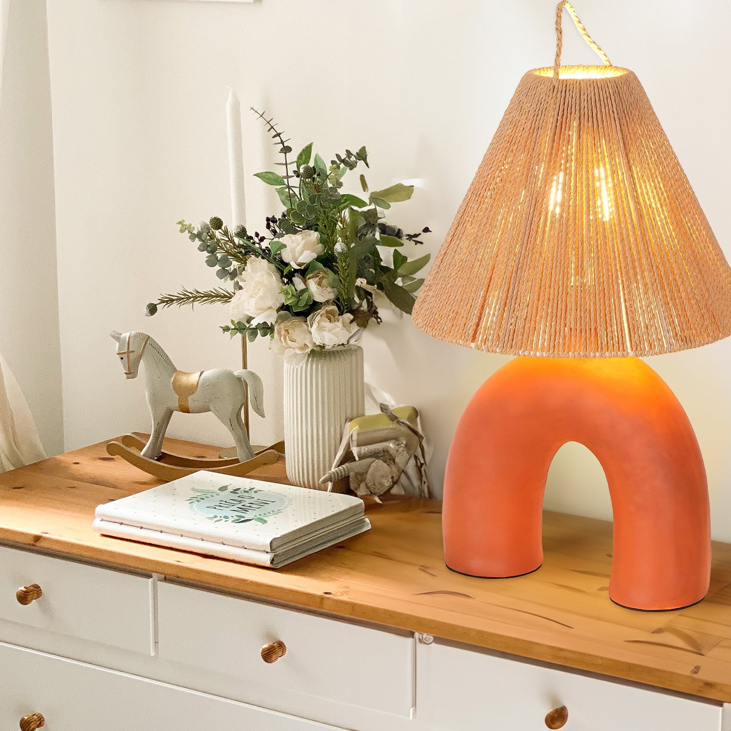 Amber Archway Table Lamp