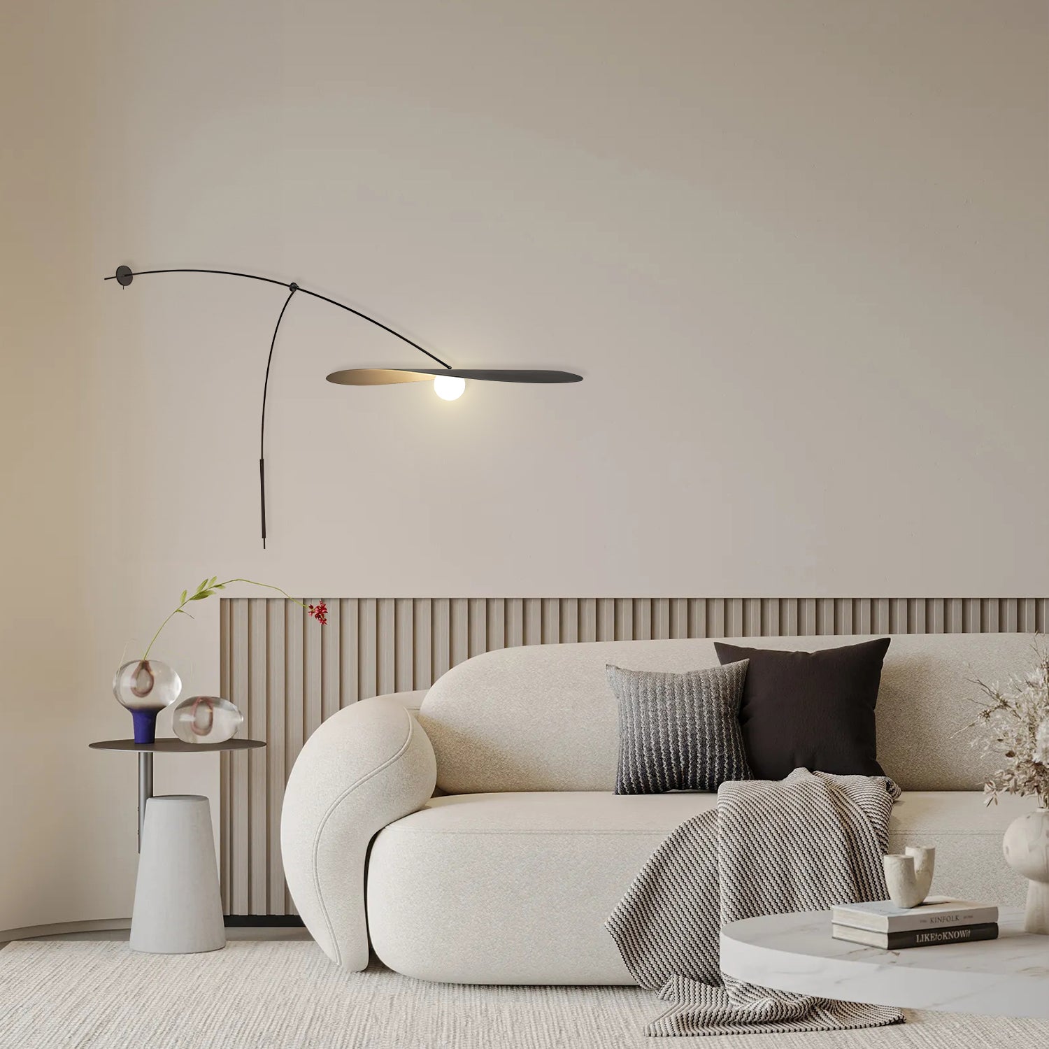 Cantilevered Crescent Wall Light