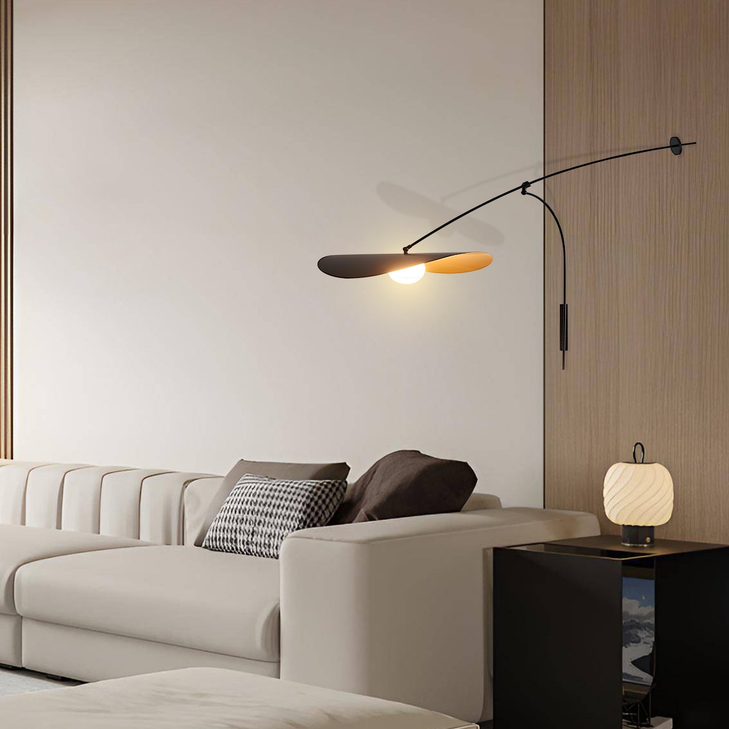 Cantilevered Crescent Wall Light