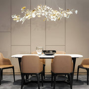 Gold White Leaves Combination Gingko Chandeliers