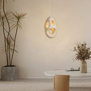 Hand-Built White Pendant Lamp