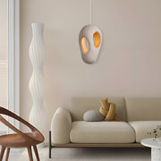 Hand-Built White Pendant Lamp