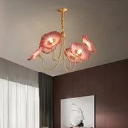 Lotus Leaf Glass Chandelier