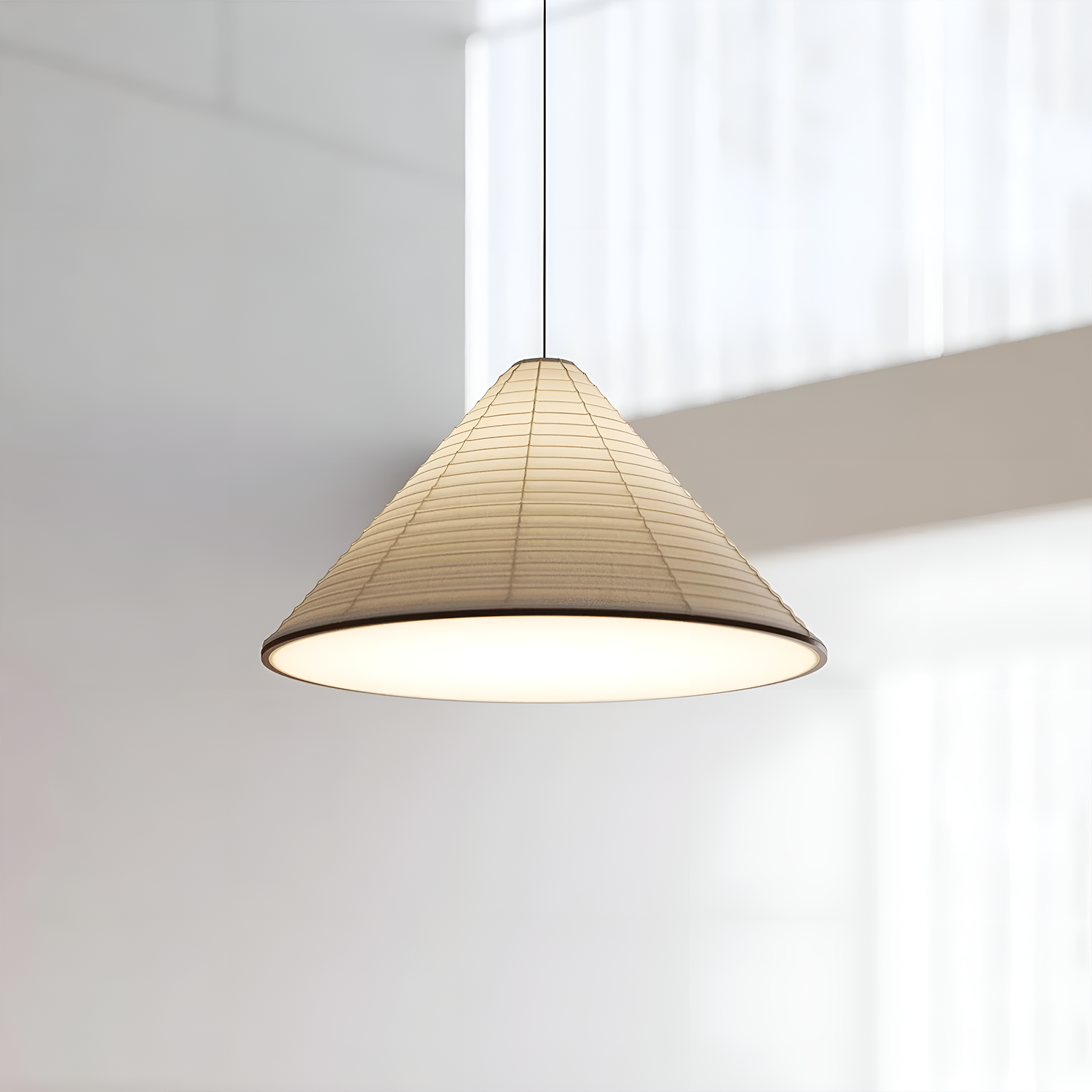 Washi Paper Pyramid Pendant Lamp