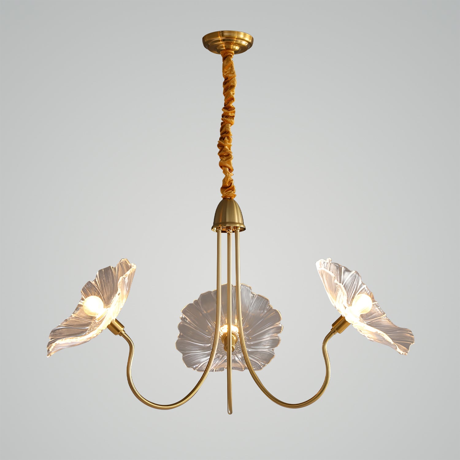 Lotus Leaf Glass Chandelier