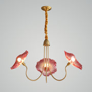 Lotus Leaf Glass Chandelier