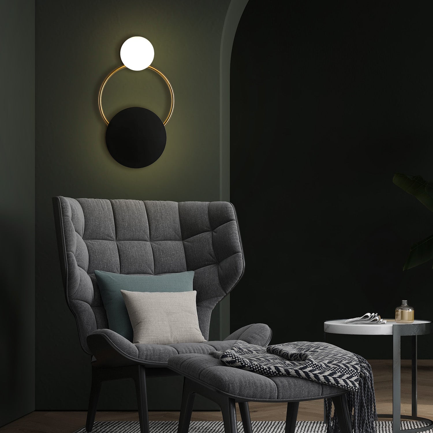 MINTBLISS_Black_Circular_Rings_Wall_Lamp_LD002