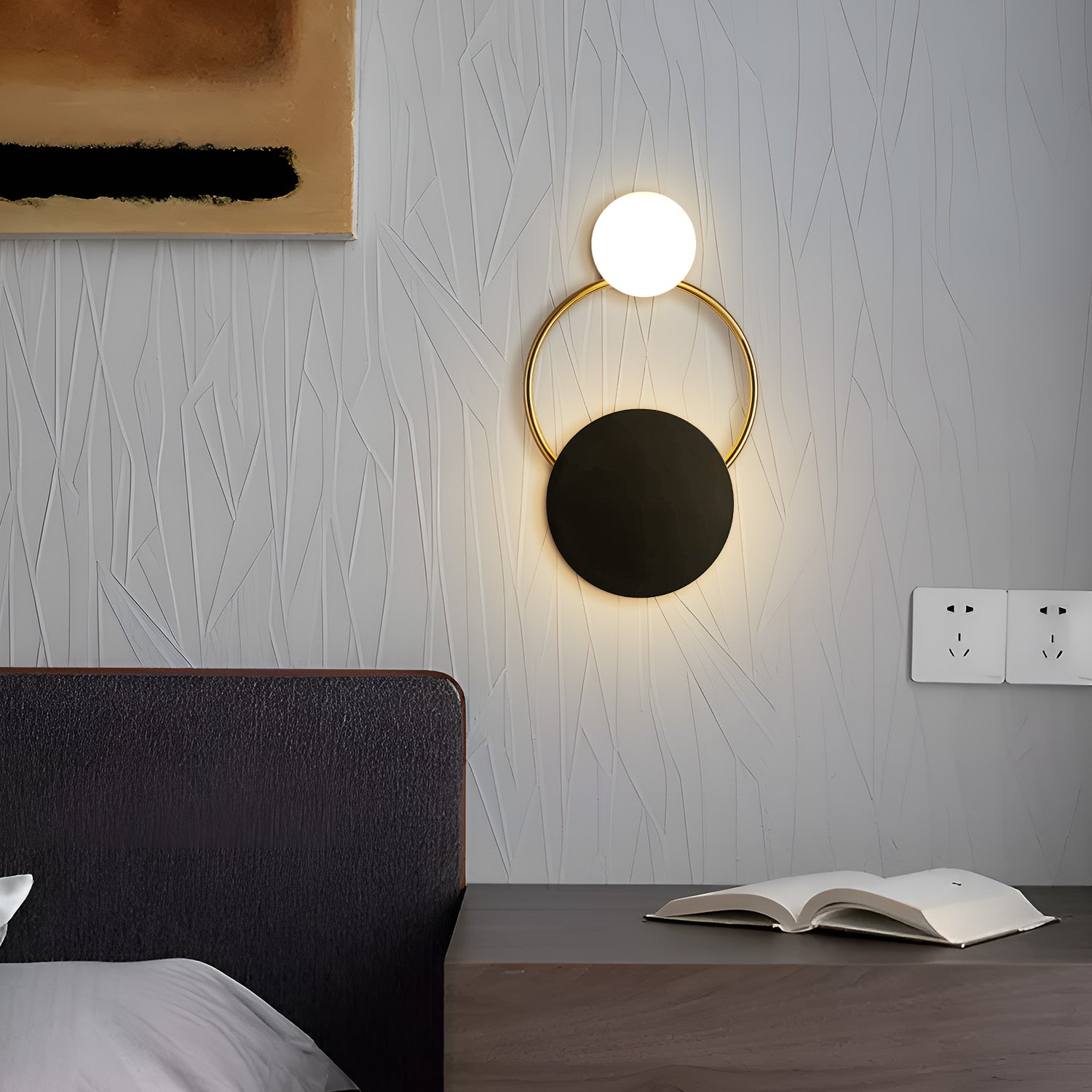 MINTBLISS_Black_Circular_Rings_Wall_Lamp_LD004