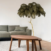 Ostrich Feather Brass Floor Lamp_LD002