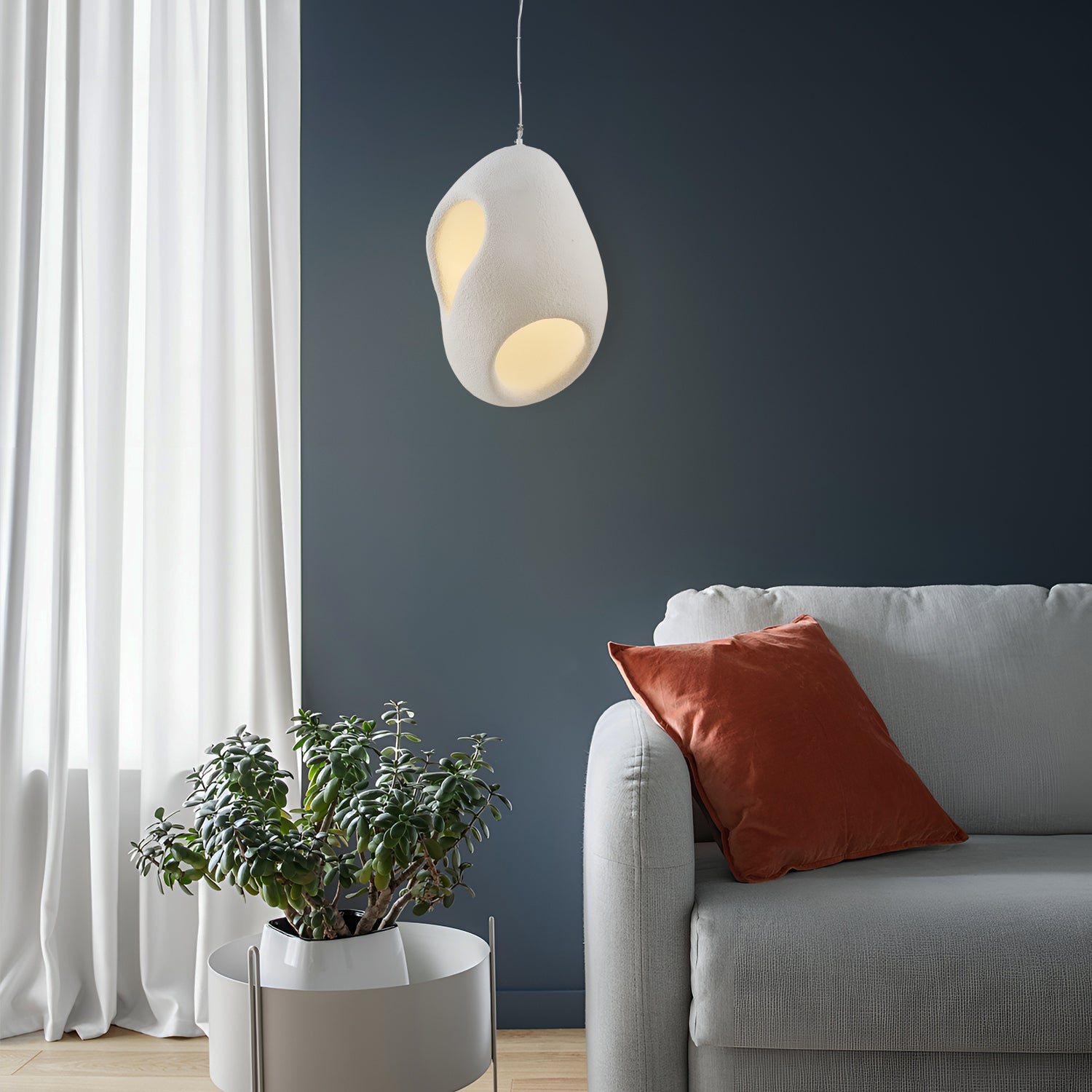 Sculptural Japandi Pendant Lamp