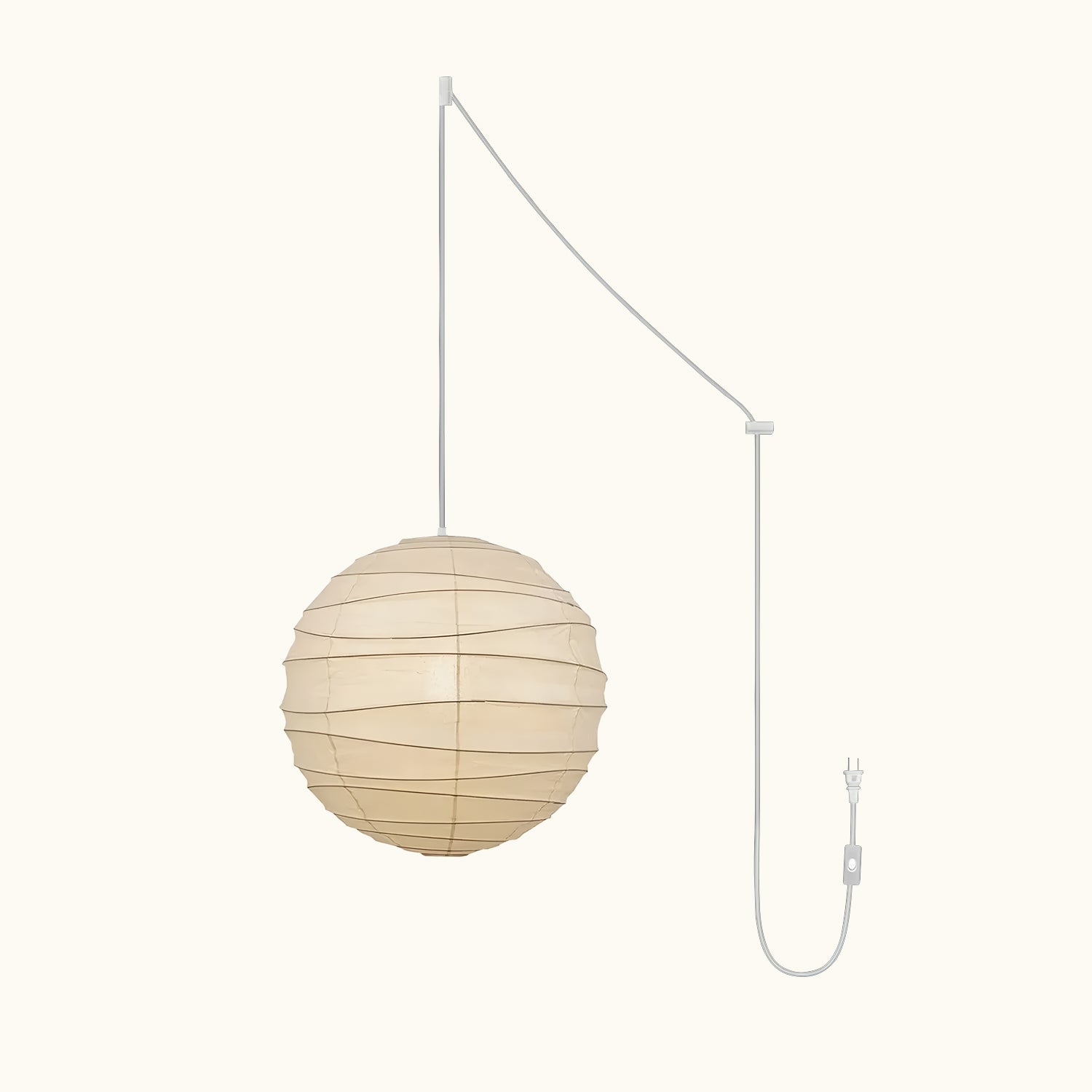 Washi Paper Pendant Swag Lamp