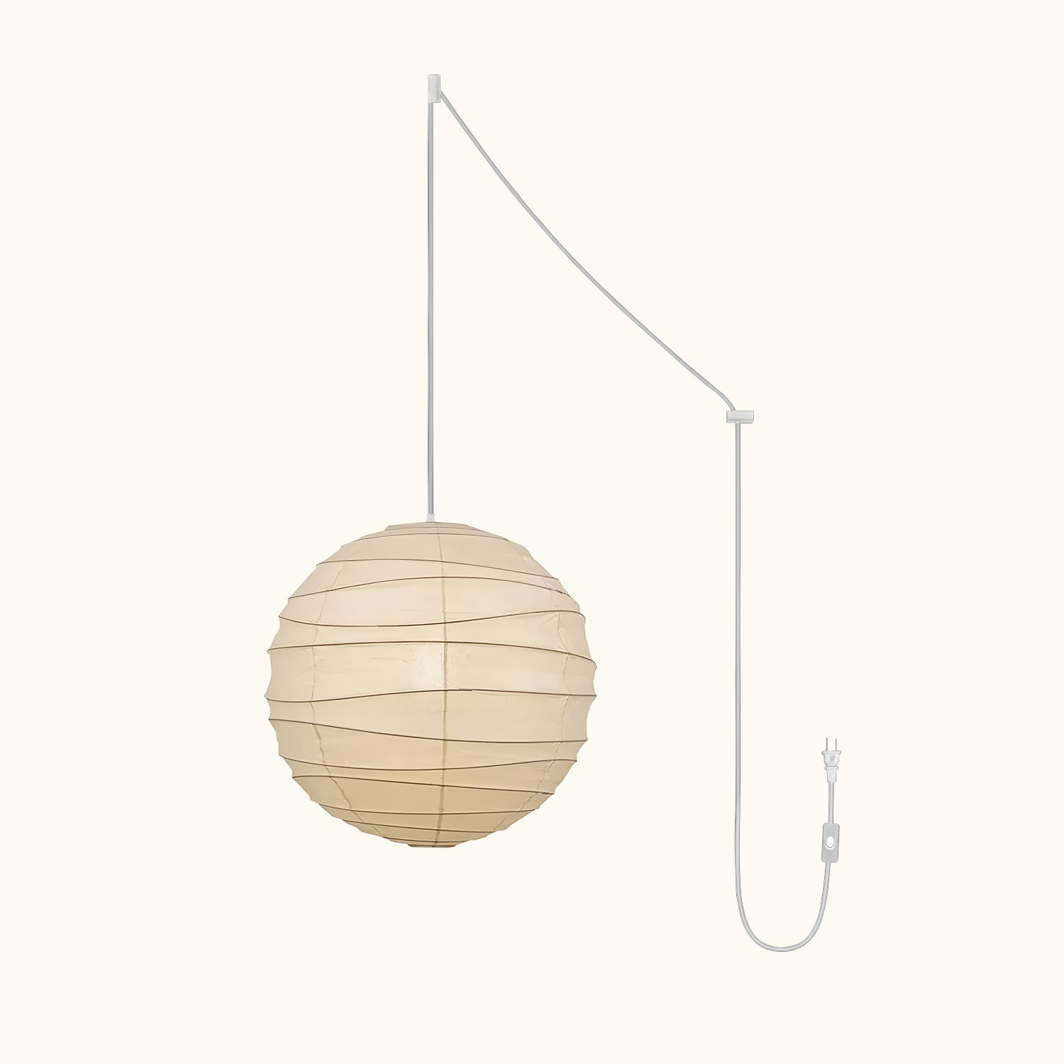 Washi Paper Pendant Swag Lamp