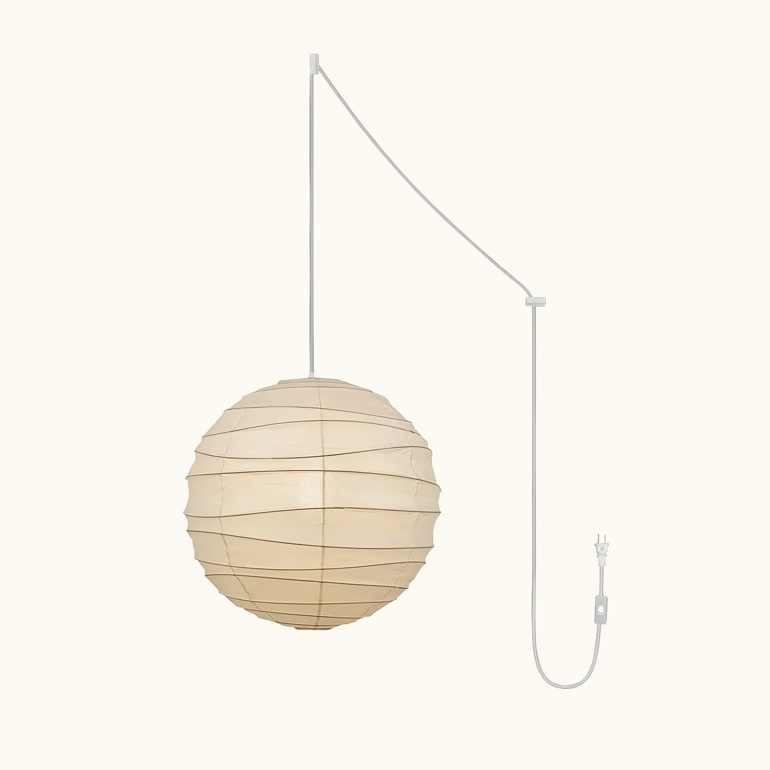 Washi Paper Pendant Swag Lamp