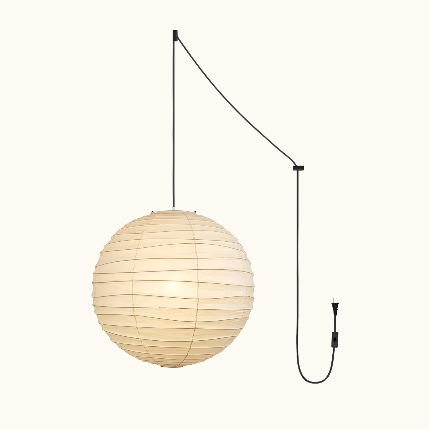 Washi Paper Pendant Swag Lamp