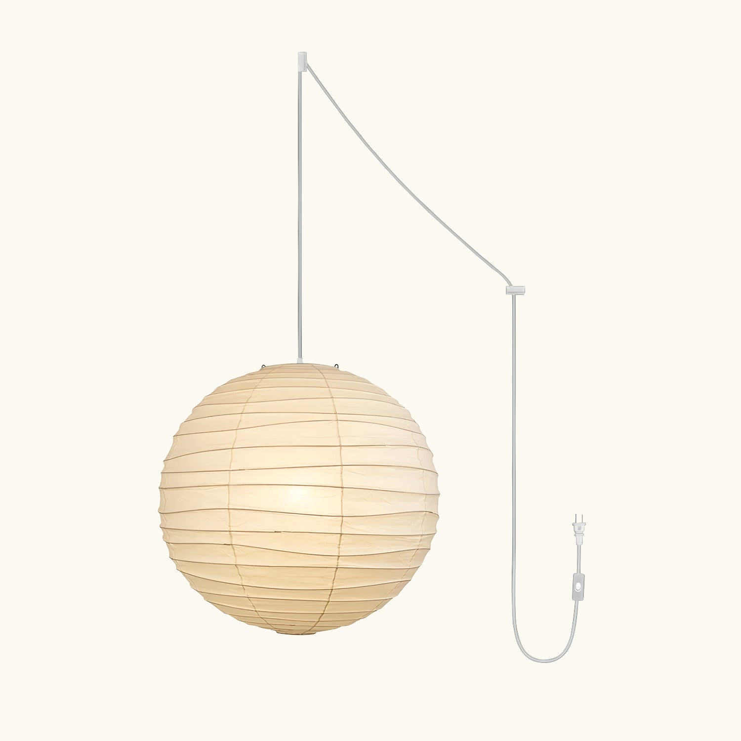 Washi Paper Pendant Swag Lamp