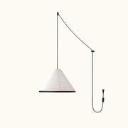 Washi Paper Pyramid Pendant Swag Lamp