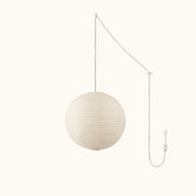 Washi Paper Round Series Pendant Swag Lamp