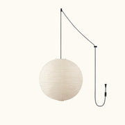 Washi Paper Round Series Pendant Swag Lamp