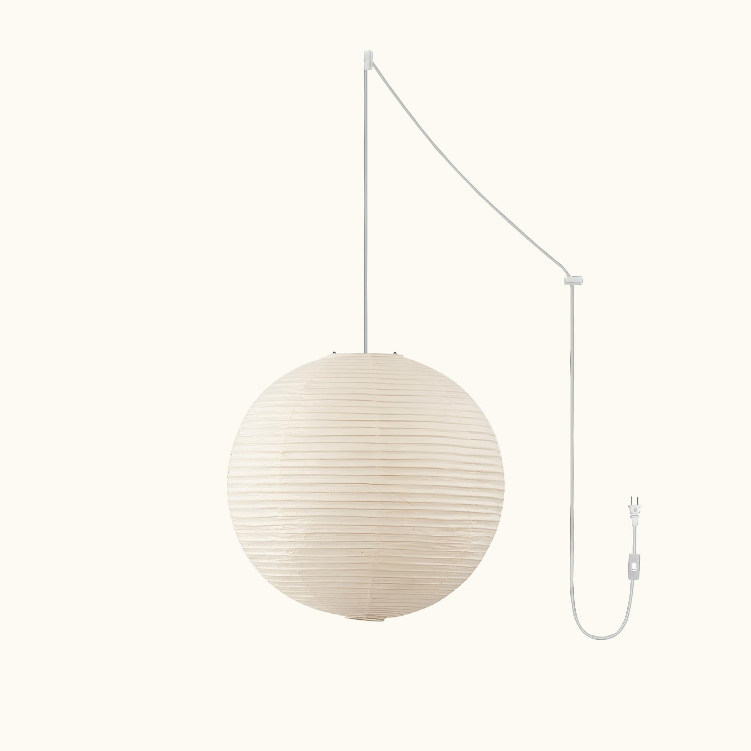 Washi Paper Round Series Pendant Swag Lamp