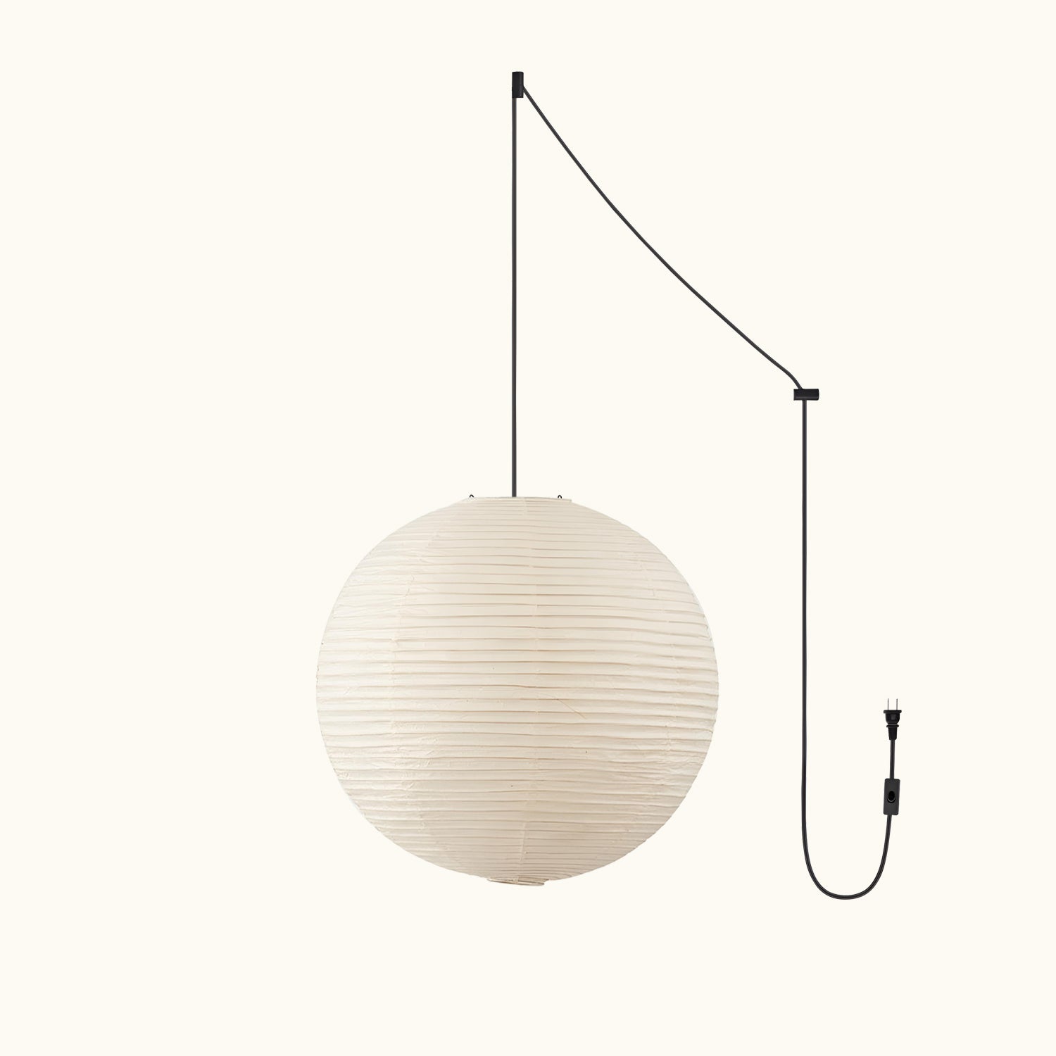 Washi Paper Round Series Pendant Swag Lamp