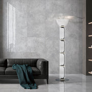 Luminous Columnar Glass Tower Floor lamp