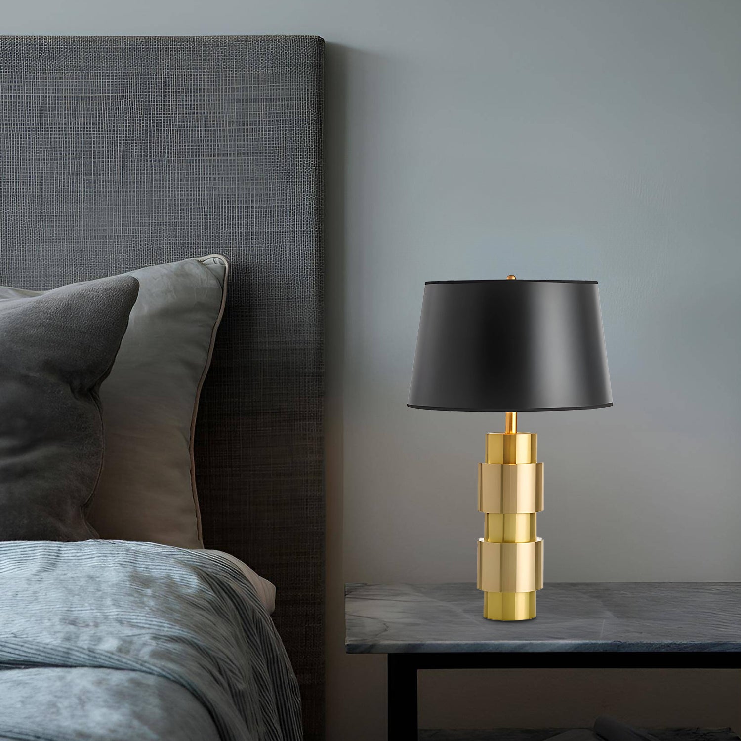 Modernist Luxe Stacked Table Lamp